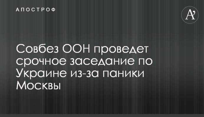 Совбез ООН проведет срочное заседание по Украине из-за паники Москвы