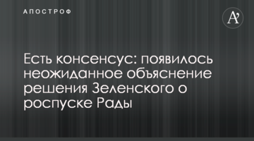 Є консенсус: з'явилося несподіване пояснення рішення Зеленського про розпуск Ради