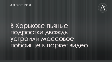 У Харкові п'яні підлітки двічі влаштували масове побоїще в парку: відео