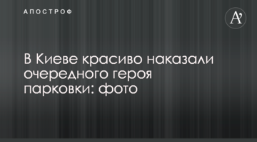 У Києві красиво покарали чергового героя парковки: фото