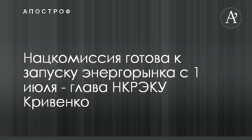 Нацкомиссия готова к запуску энергорынка с 1 июля - глава НКРЭКУ Кривенко