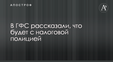 ​В ГФС рассказали, что будет с налоговой полицией