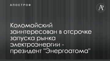 Коломойський зацікавлений у відтермінуванні запуску ринку електроенергії - президент "Енергоатому"