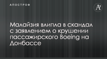 Малайзія влипла в скандал із заявою про катастрофу пасажирського Boeing на Донбасі