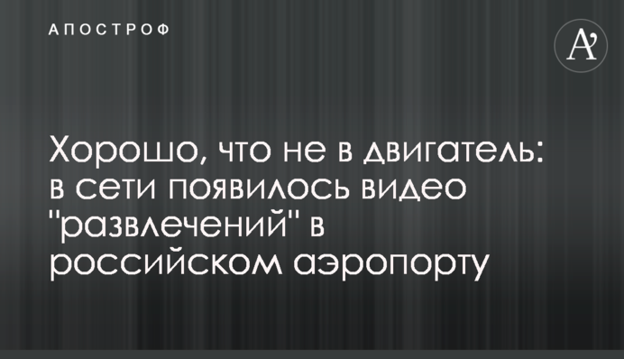 Добре, що не в двигун: в мережі з'явилося відео 