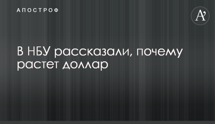 ​У НБУ розповіли, чому росте долар
