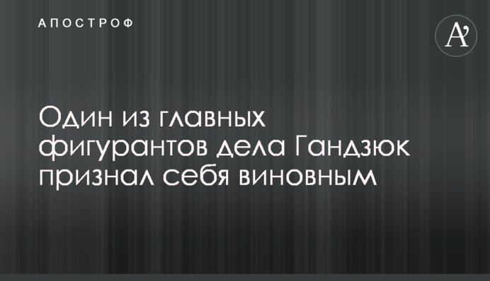 Один з головних фігурантів справи Гандзюк визнав себе винним
