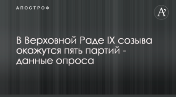 У Верховній Раді IX скликання опиняться п'ять партій - дані опитування