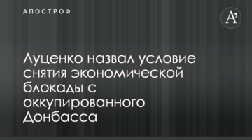 Луценко назвав умову зняття економічної блокади з окупованого Донбасу
