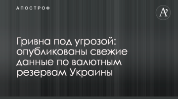 ​Гривня під загрозою: опубліковані свіжі дані по валютним резервам України