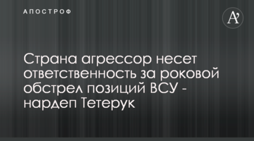 Країна-агресор несе відповідальність за фатальний обстріл позицій ЗСУ – нардеп Тетерук