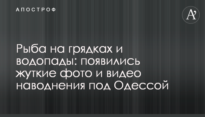 ​Риба на грядках і водоспади: з'явилися моторошні фото і відео повені під Одесою