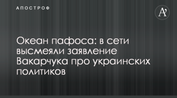 Океан пафосу: в мережі висміяли заяву Вакарчука про українських політиків