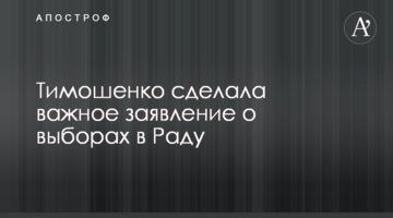 Тимошенко зробила важливу заяву про вибори в Раду