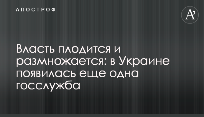 Власть плодится и размножается: в Украине появилась еще одна госслужба