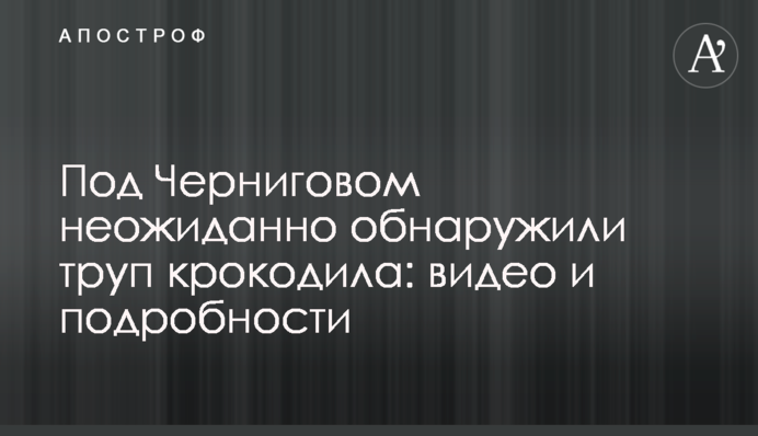 Під Черніговом несподівано виявили труп крокодила: відео та подробиці