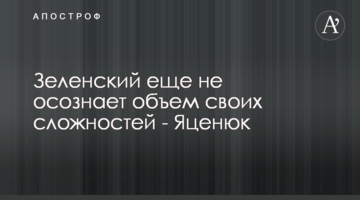 Зеленский еще не осознает объем своих сложностей - Яценюк