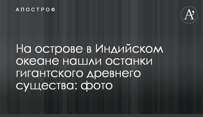 ​На острові в Індійському океані знайшли останки гігантської стародавньої істоти: фото