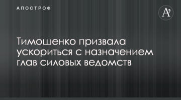 Тимошенко закликала прискоритися з призначенням глав силових відомств