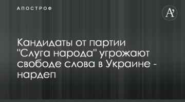 Кандидаты от партии "Слуга народа" угрожают свободе слова в Украине - нардеп