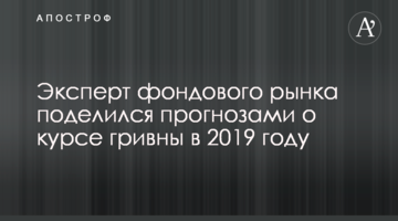 Эксперт фондового рынка поделился прогнозами о курсе гривны в 2019 году
