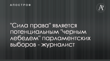 "Сила права" є потенційним "чорним лебедем" парламентських перегонів - журналіст