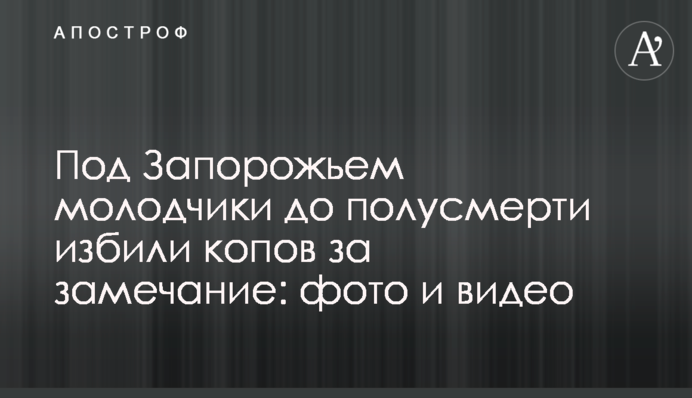 Под Запорожьем молодчики до полусмерти избили копов за замечание: фото и видео