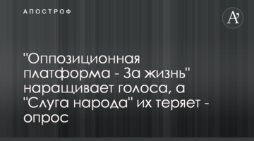 "Оппозиционная платформа - За жизнь" наращивает голоса, а "Слуга народа" их теряет - опрос
