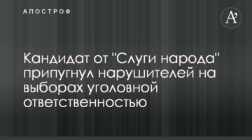 Кандидат от "Слуги народа" припугнул нарушителей на выборах уголовной ответственностью