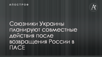 Союзники Украины планируют совместные действия после возвращения России в ПАСЕ