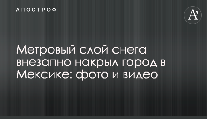 Метровый слой снега внезапно накрыл город в Мексике: фото и видео