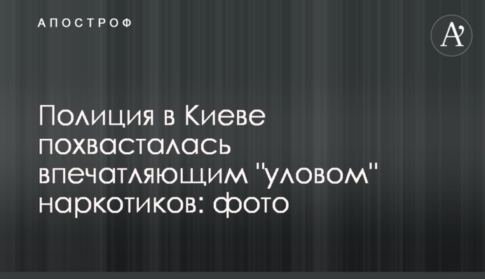 Полиция в Киеве похвасталась впечатляющим 