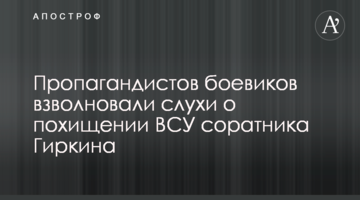 Пропагандистів бойовиків схвилювали чутки про викрадення ЗСУ соратника Гіркіна