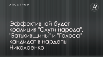 Эффективной будет коалиция "Слуги народа", "Батькивщины" и "Голоса" - кандидат в нардепы Николаенко