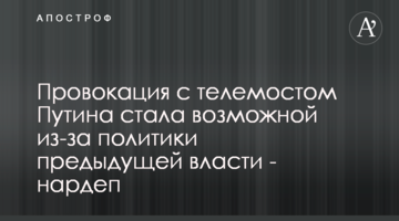 Провокація з телемостом Путіна стала можливою через політику попередньої влади - нардеп