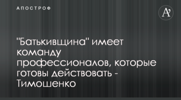 "Батьківщина" має команду професіоналів, що готові діяти - Тимошенко