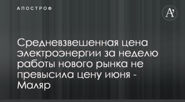 Средневзвешенная цена электроэнергии за неделю работы нового рынка не превысила цену июня - Маляр