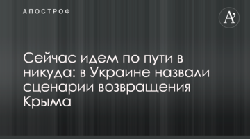 Зараз йдемо по шляху в нікуди: в Україні назвали сценарії повернення Криму