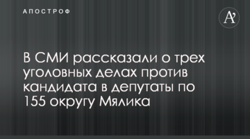 В СМИ рассказали о трех уголовных делах против кандидата в депутаты по 155 округу Мялика