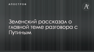 Зеленський розповів про головну тему розмови з Путіним