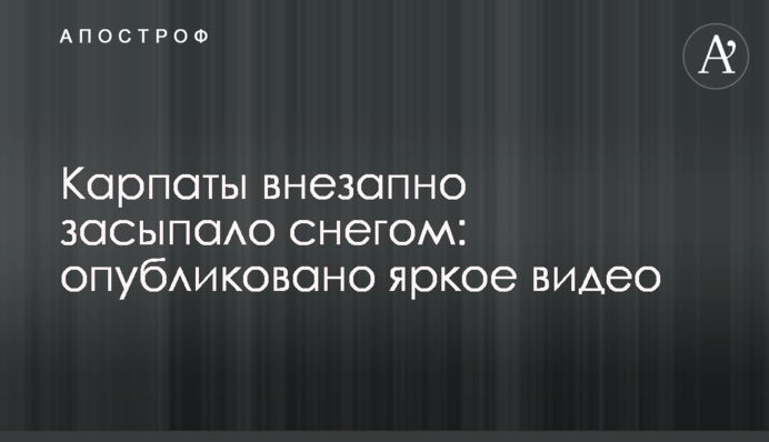 Карпати раптово засипало снігом: опубліковано яскраве відео