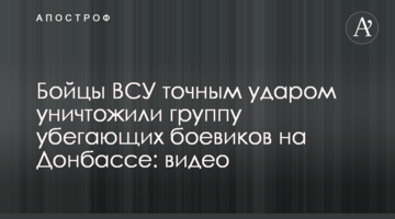 Бійці ЗСУ точним ударом знищили групу бойовиків, що втікали на Донбасі: відео