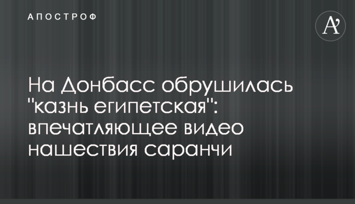 На Донбасс обрушилась 