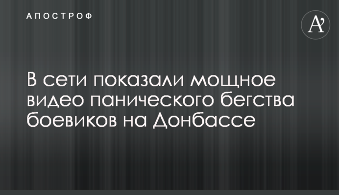 В сети показали мощное видео панического бегства боевиков на Донбассе