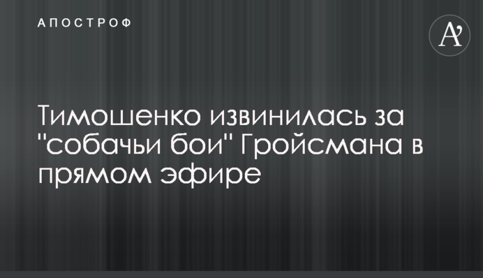 Тимошенко извинилась за 