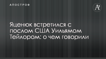Яценюк встретился с послом США Уильямом Тейлором: о чем говорили