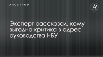 Эксперт рассказал, кому выгодна критика в адрес руководства НБУ