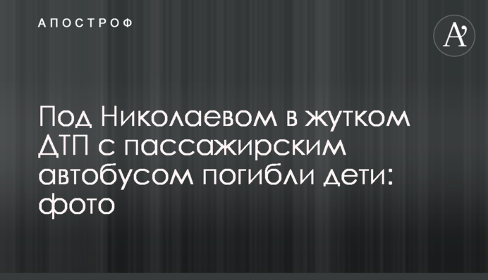 Под Николаевом в жутком ДТП с пассажирским автобусом погибли дети: фото
