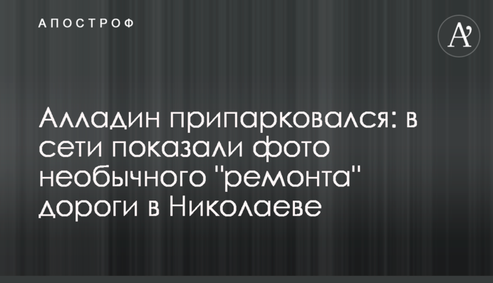 Алладин припарковался: в сети показали фото необычного 