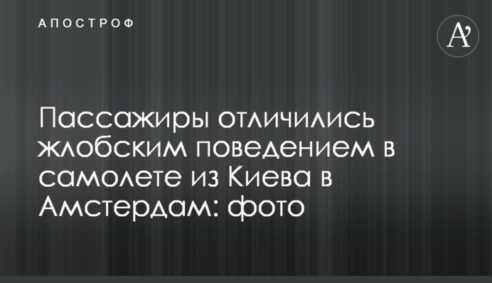 Пассажиры отличились жлобским поведением в самолете из Киева в Амстердам: фото